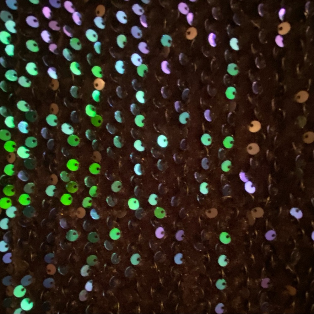 DONATED 🛑Sparkle tank top. Peacock sequins (green/blue), L, NWOT. - Picture 8 of 9